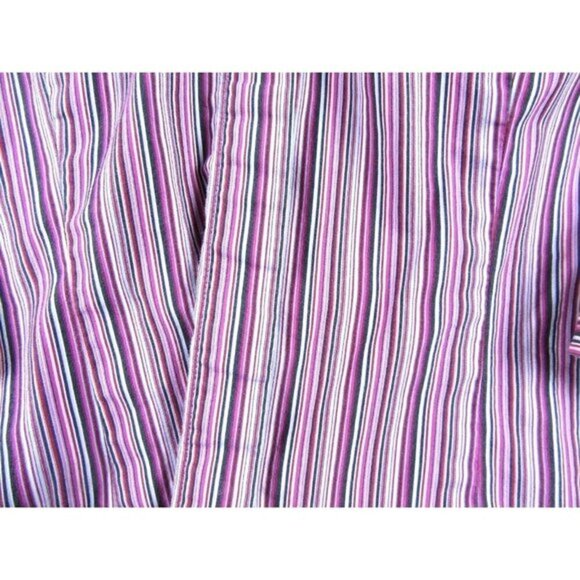 Express‎ Design Studio Women Pink Striped 3/4 Sleeve Hidden Button Up Shirt S - Picture 3 of 4